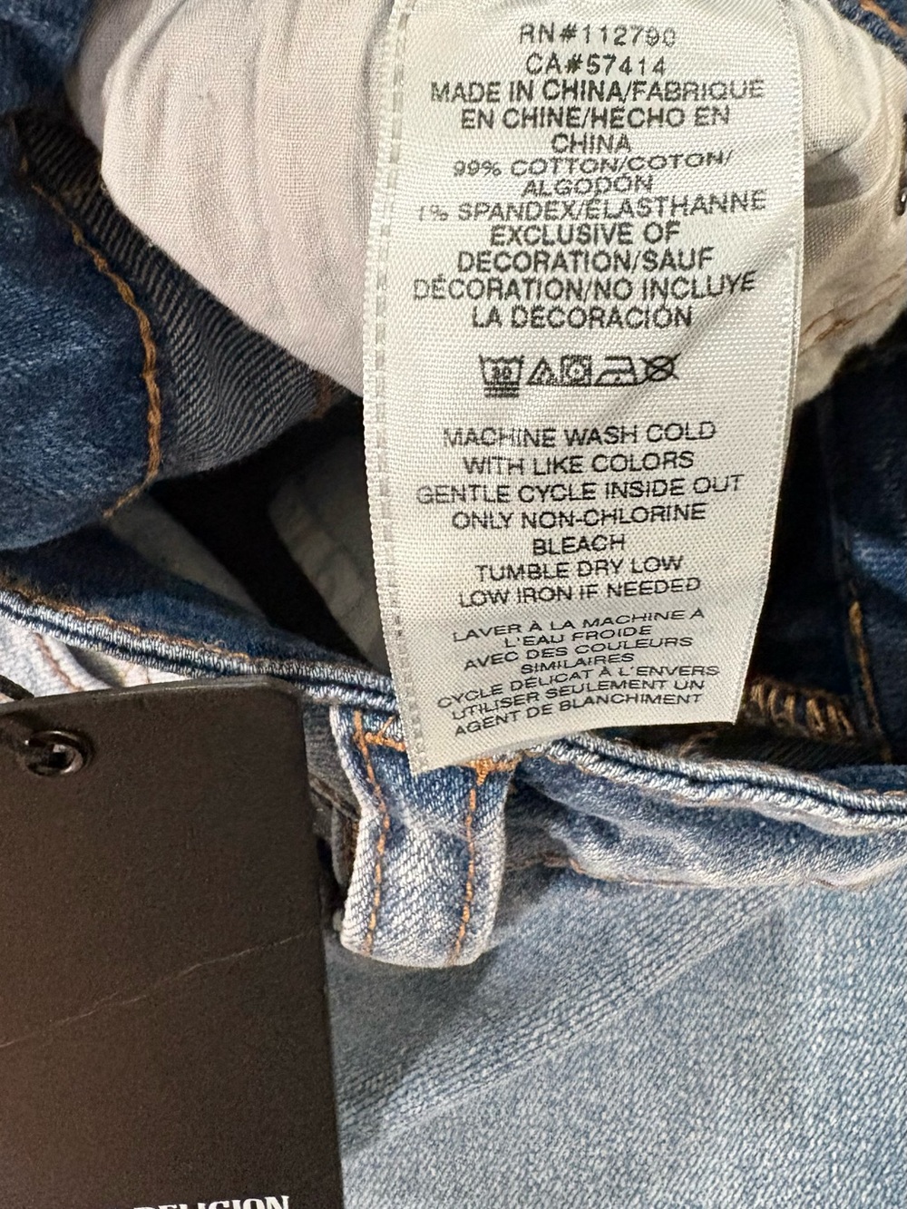 True Religion Leila High Rise Wide Leg Jeans Light Wash Size 30 NWT - Picture 12 of 13